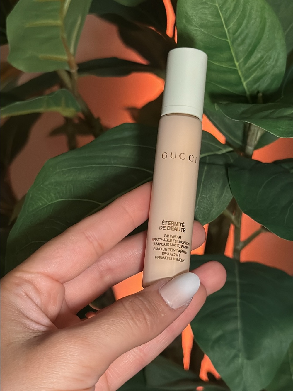 Gucci Foundation Bottle in Beige with White Cap